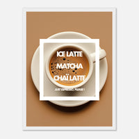 Poster encadré café Just Espresso, Please! - Affiche décorative pour cuisine, minimaliste et inspirante.