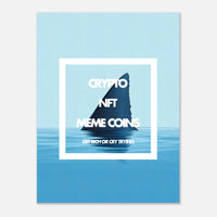 Tableau minimaliste Crypto NFT Meme Coins - Tableau Aluminium bleu océan - Décoration murale moderne - THREEWORDS³