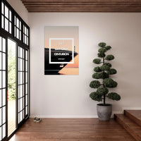 Tableau aluminium luxe 911 Daytona Centurion - Affiche encadrée yacht coucher de soleil - Design prestige minimaliste - THREEWORDS³