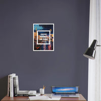 Poster noir et blanc inspiration casino - Un design minimaliste et percutant.