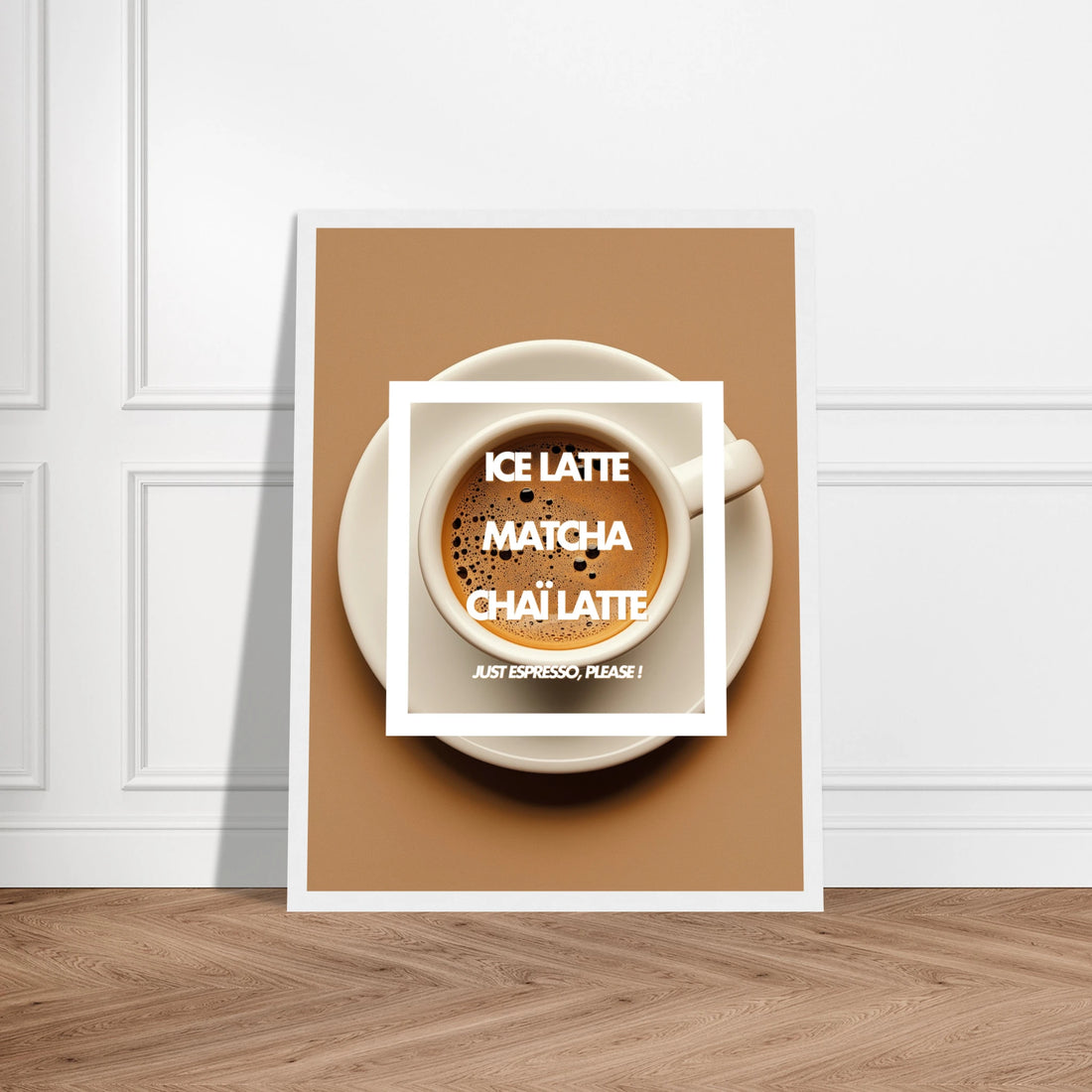 Affiche décorative café latte - Style minimaliste et inspirant pour votre intérieur.
