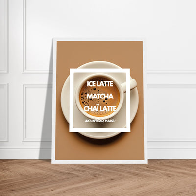 Affiche décorative café latte - Style minimaliste et inspirant pour votre intérieur.
