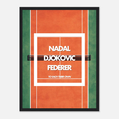 Poster art déco sur le tennis - Quand les légendes du sport rencontrent le design minimaliste pour un intérieur stylé.